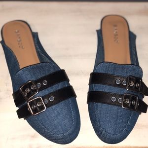 BAMBOO | SLIP ON DENIM MULES